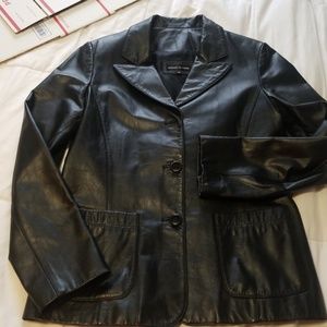 Elements by Vakko leather jacket size M